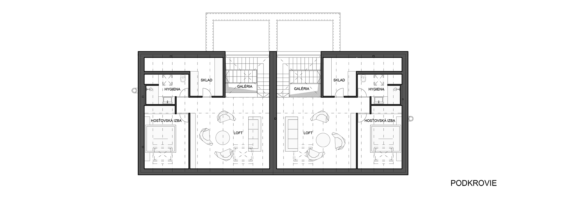 Architekti.sk | Dvojdom v lese, domy od architektov, interiérovy dizajn, ateliér