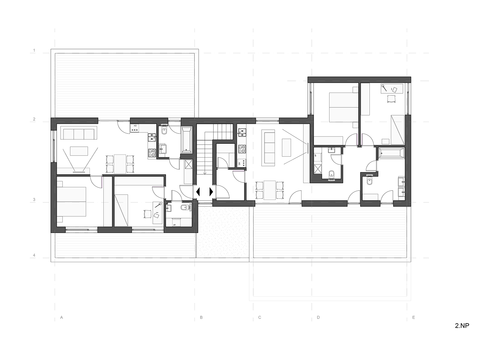 Architekti.sk | Bytové domy pri potoku, interiér, architektúra domu, služby architekta