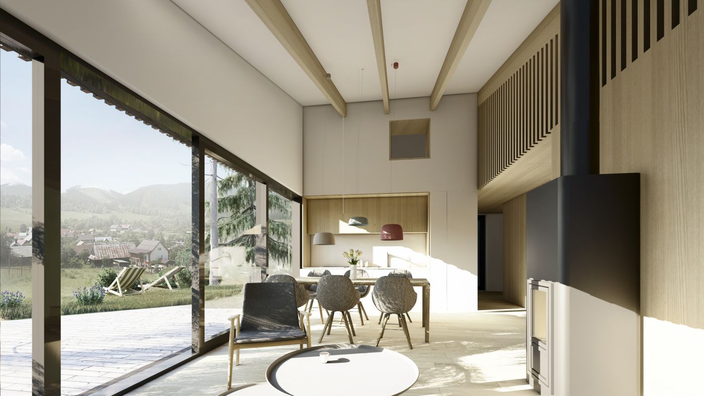 Architekti.sk | Chata v Lužnej, moderné projekty domov, architektúra domu, interiér