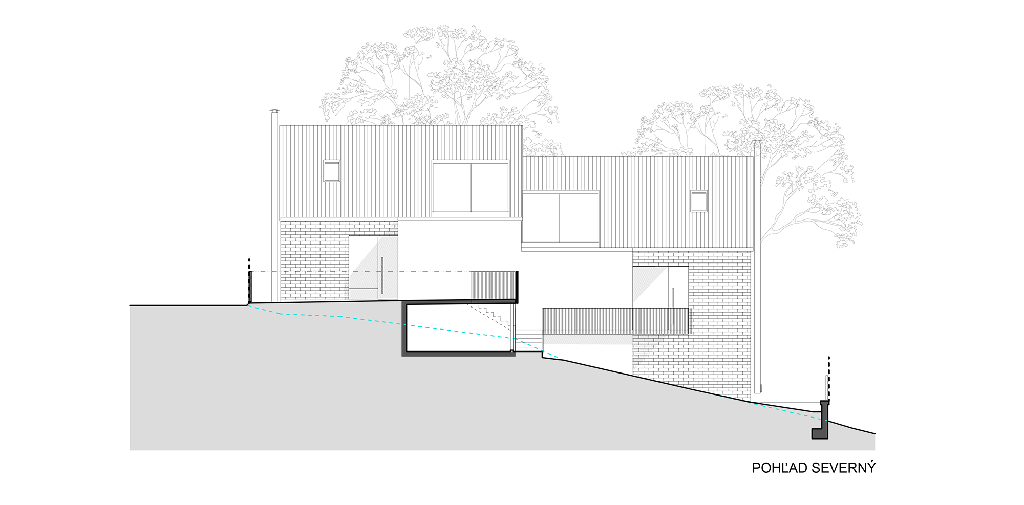 Architekti.sk | Dvojdom v lese, projekty domov s garážou, stavby, architekti
