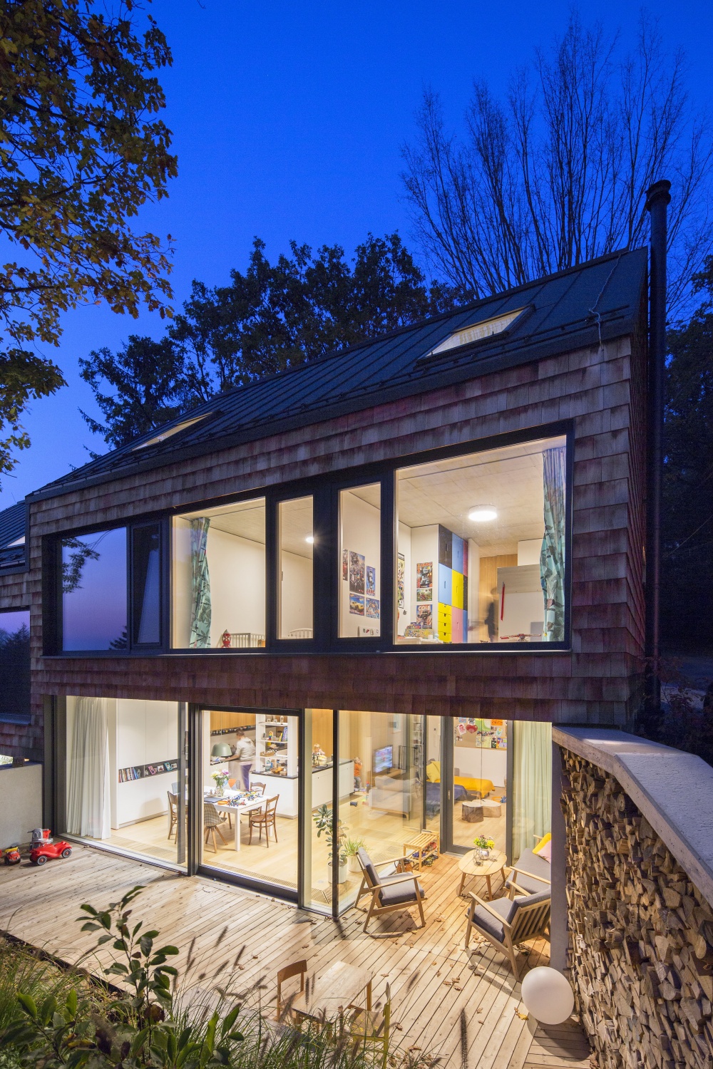 Architekti.sk | Dvojdom v lese, projekty domov s garážou, rodinné domy projekty, dizajn