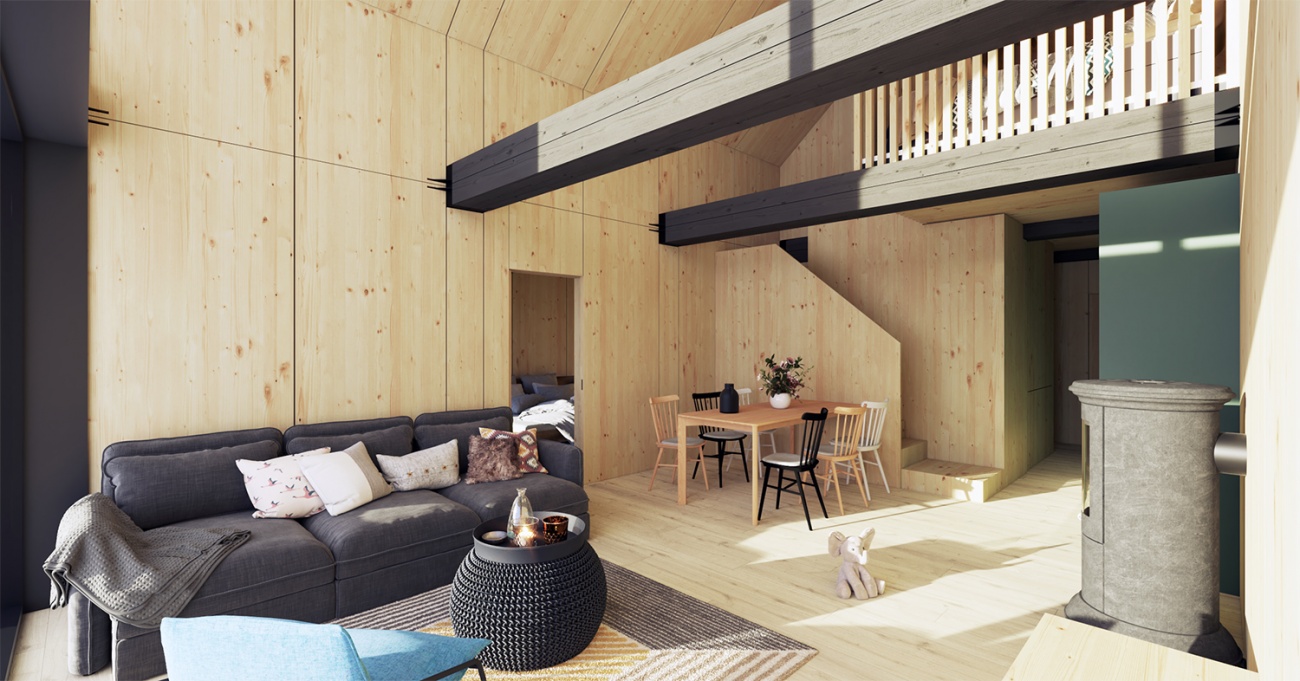 Architekti.sk | Modulárne chaty II., interiérovy dizajn, projekty domov s garážou, interiér