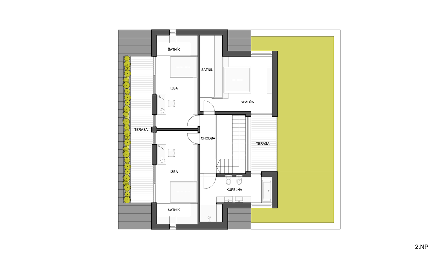 Architekti.sk | Vidiecky dom v meste II, domy od architektov, urbanizmus, park