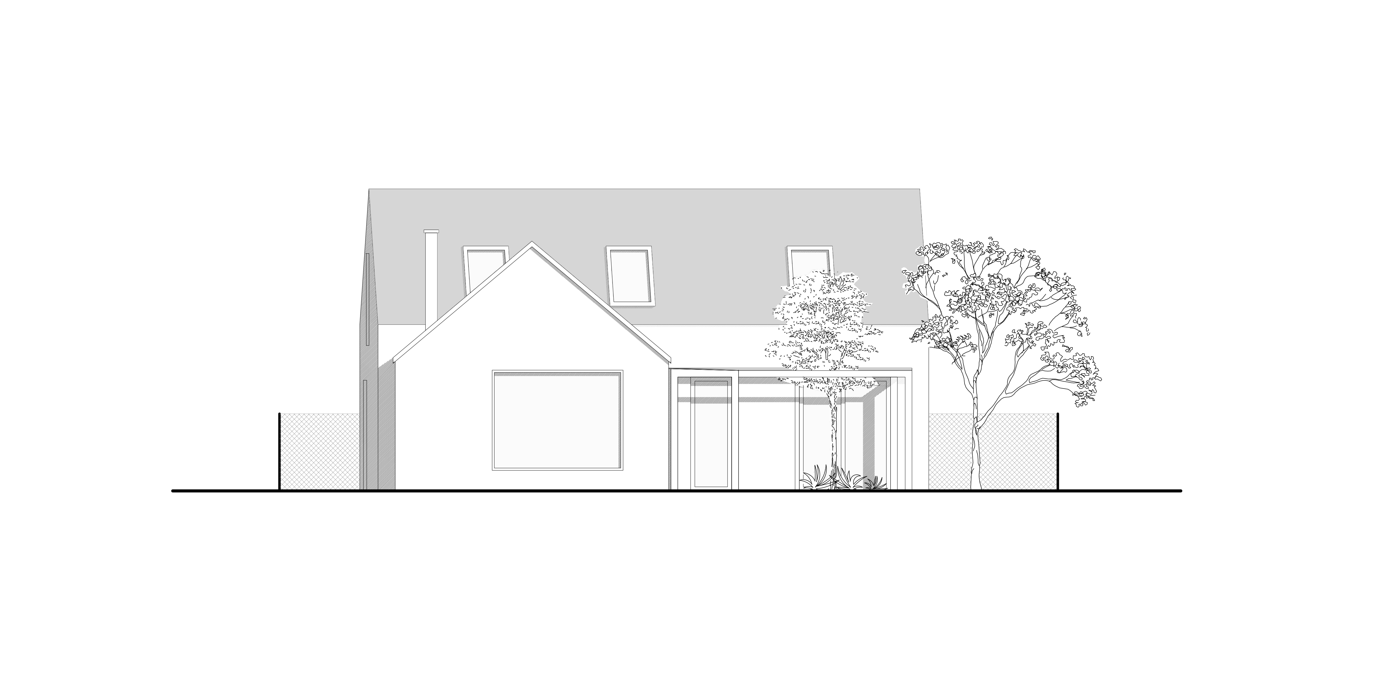 Architekti.sk | Rekreačný dom Prašice, amfiteaterarchitekti Bratislava, rodinny dom, park