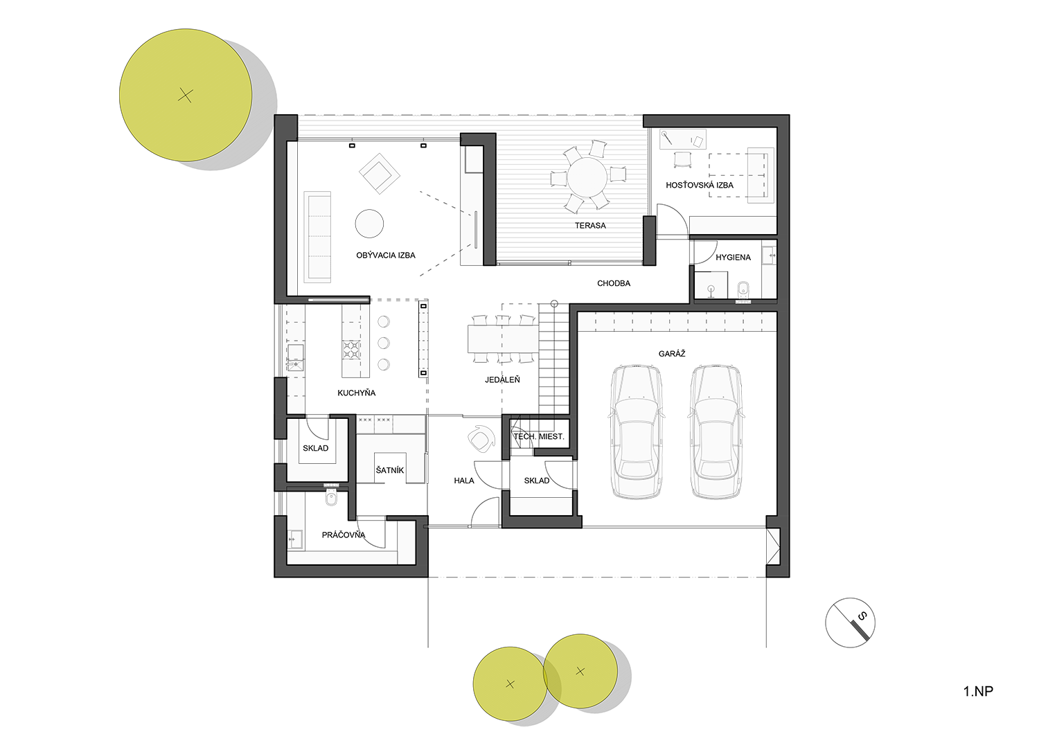 Architekti.sk | Vidiecky dom v meste II, urbanizmus, moderné projekty domov, architektúra domu