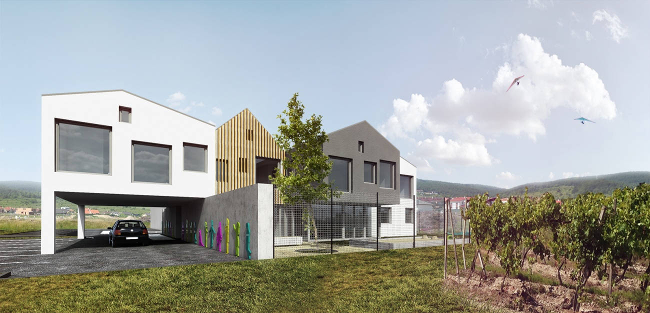 Architekti.sk | Škôlka nad vinicou, rodinné domy projekty, architektúra domu, interiér