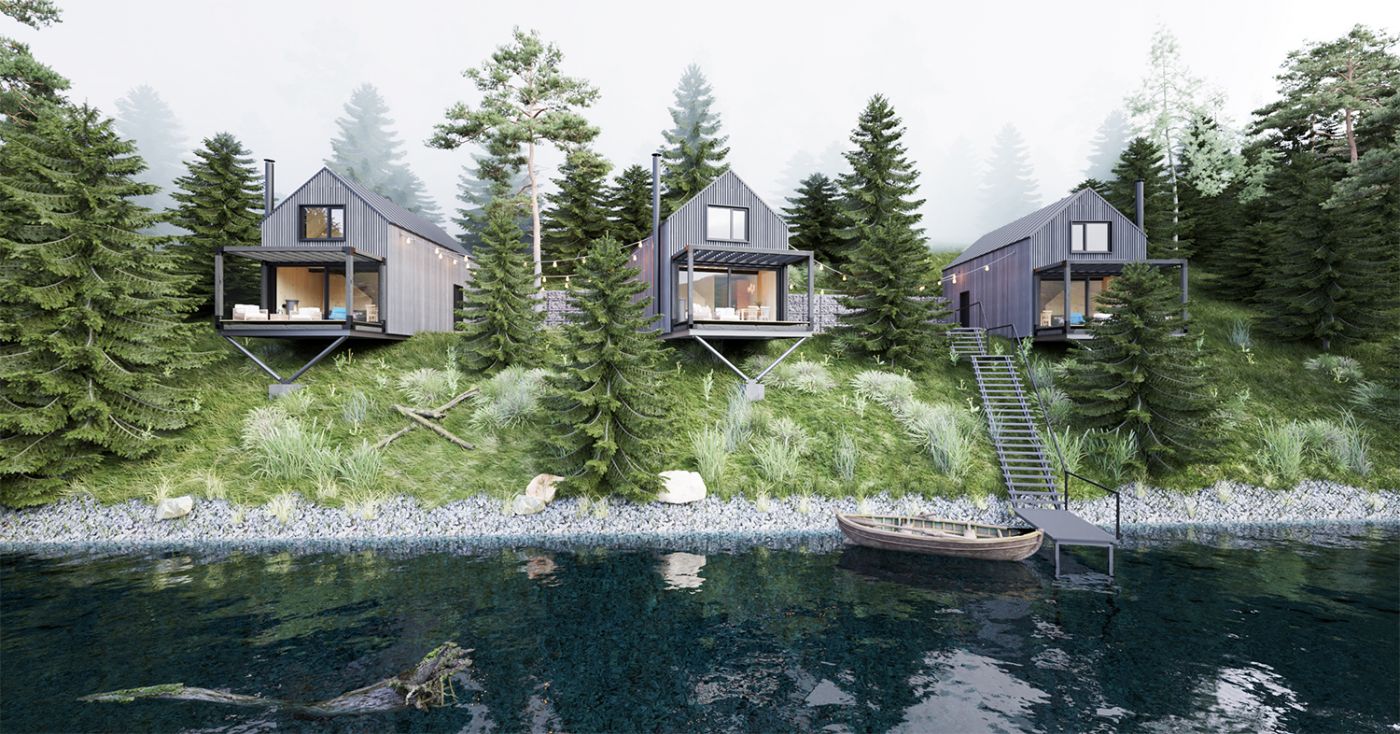 Architekti.sk | Modulárne chaty II., amfiteaterarchitekti Bratislava, interiér, architekti