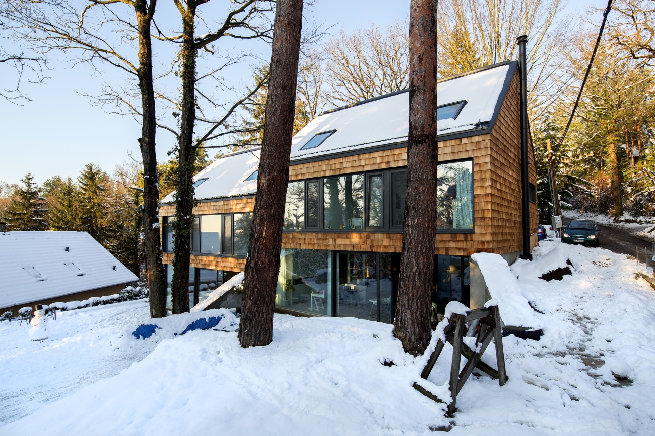 Architekti.sk | Dvojdom v lese, interiérovy dizajn, interiér, park