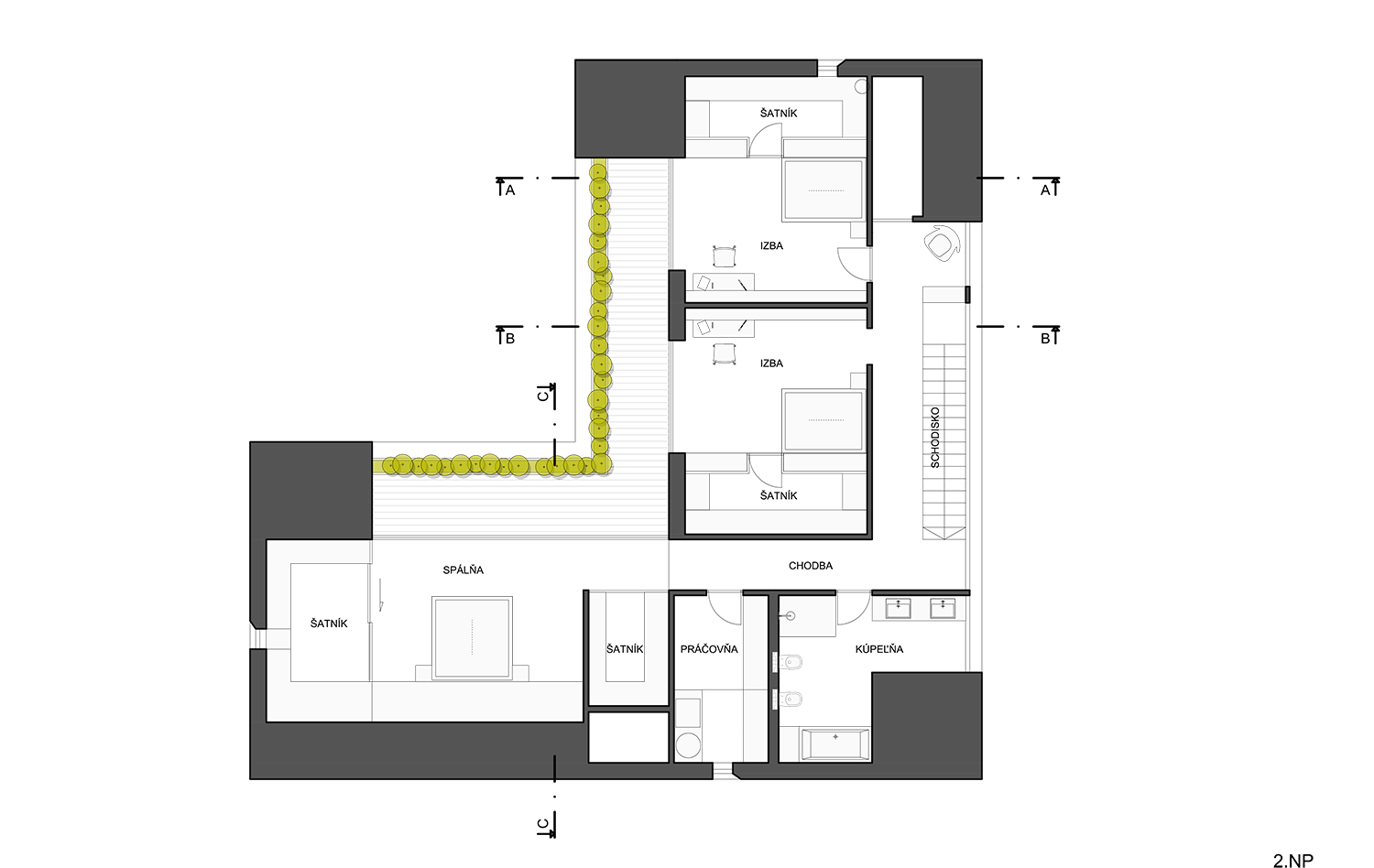 Architekti.sk | Vidiecky dom v meste, interiér, urbanizmus, projekty domov s garážou