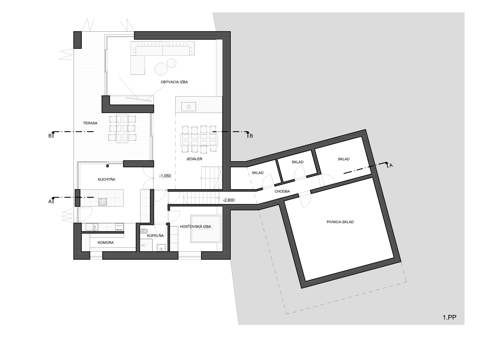 Architekti.sk | Dom s výhľadom na rieky, amfiteaterarchitekti Bratislava, dizajn, rodinny dom