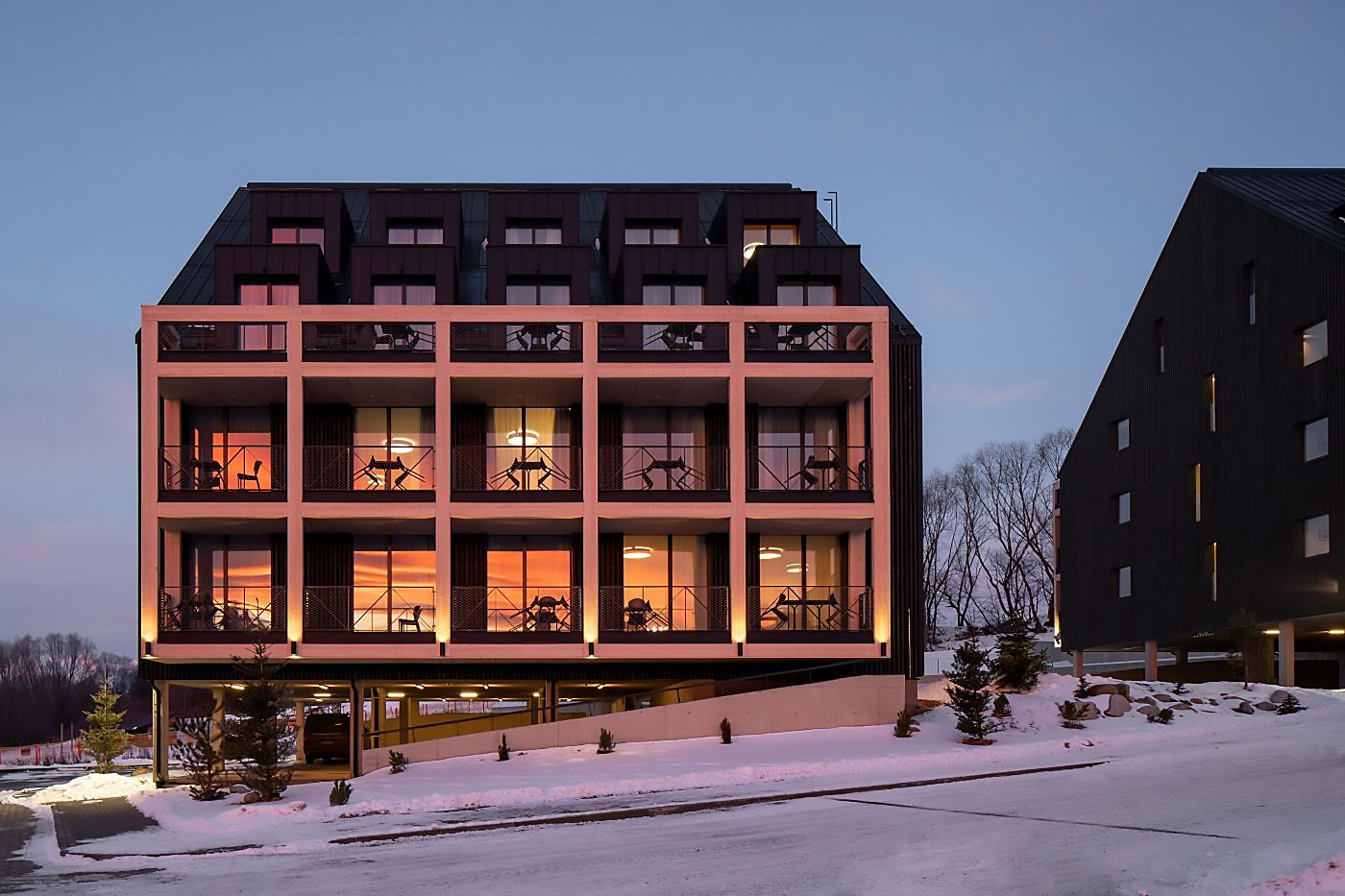 Architekti.sk | Apartmánové drevostavby I., ateliér, urbanizmus, park