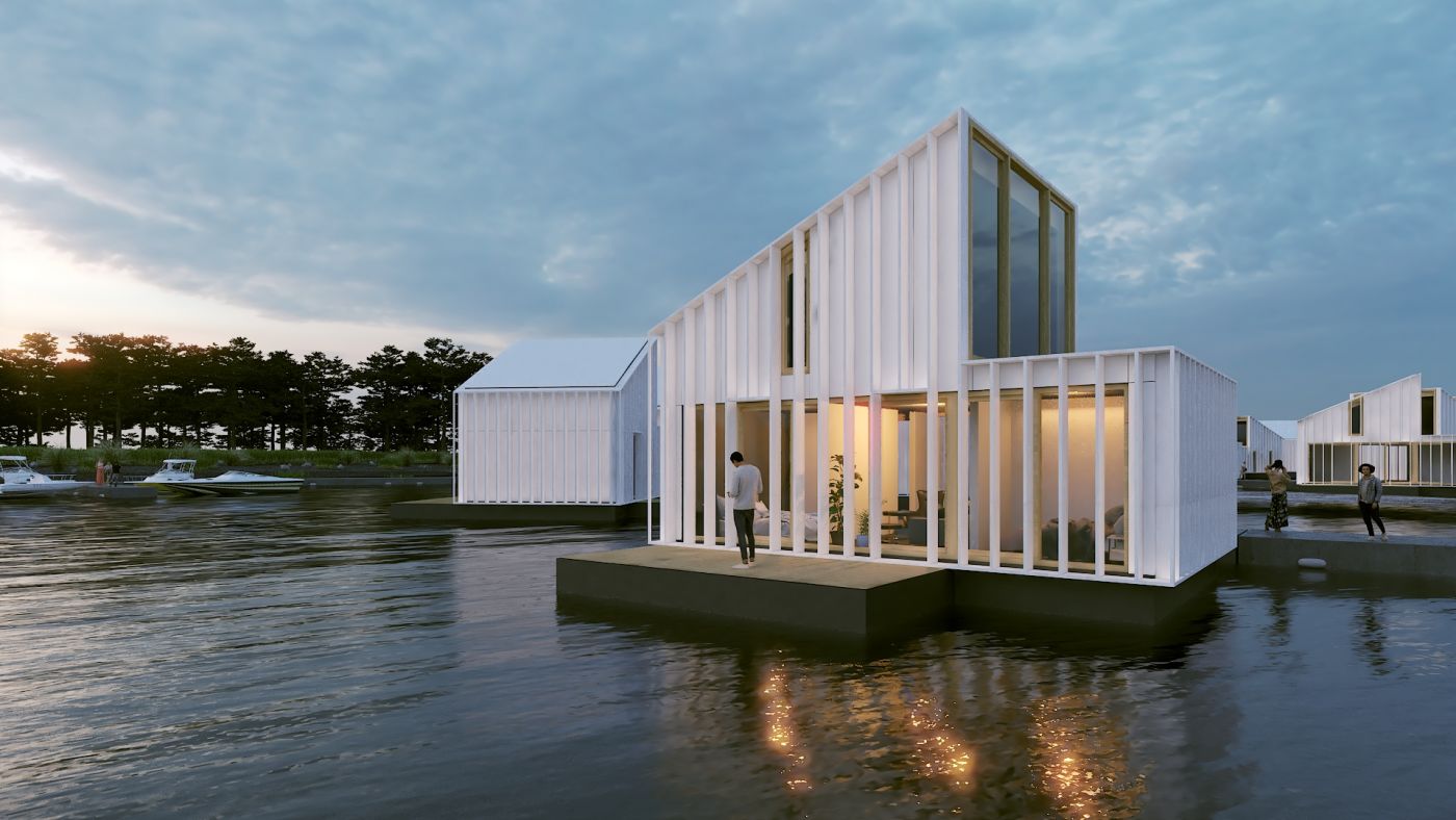 Architekti.sk | Modulárne chaty na vode, rodinny dom, navrhy, urbanizmus