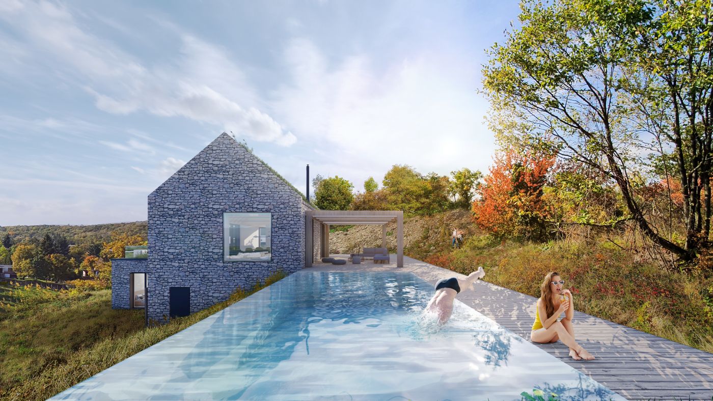 Architekti.sk | Dom pri vinici, interiér, rodinné domy projekty, stavby