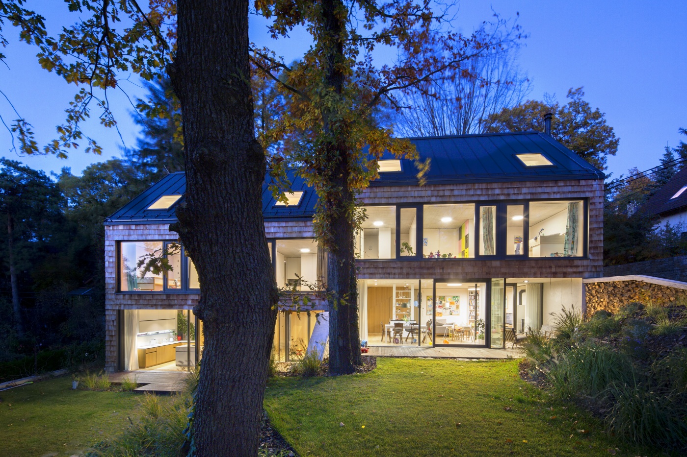 Architekti.sk | Dvojdom v lese, rodinny dom, rodinné domy projekty, ateliér