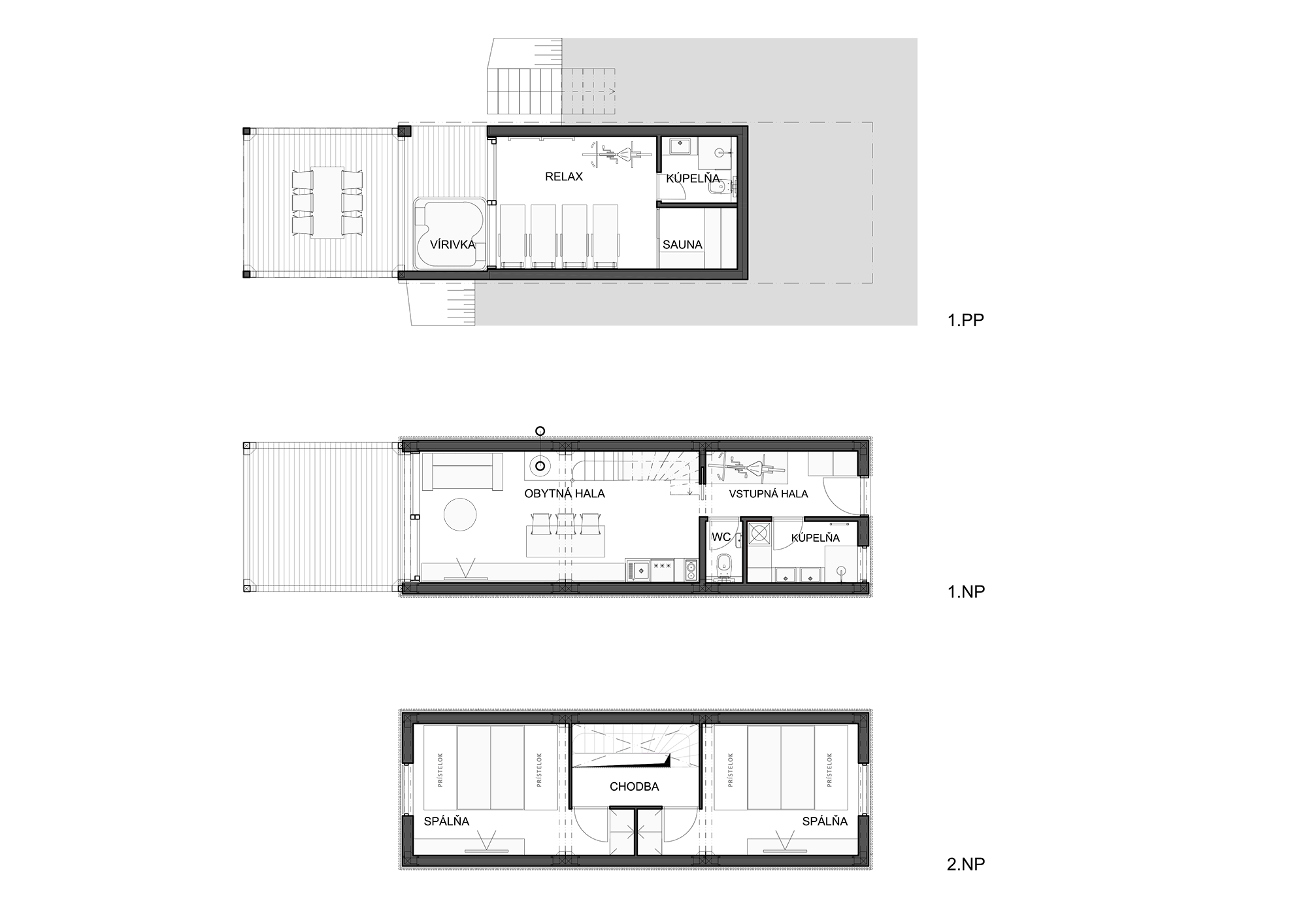 Architekti.sk | Modulárne chaty I., projekty domov s garážou, projekty domov 2025, park