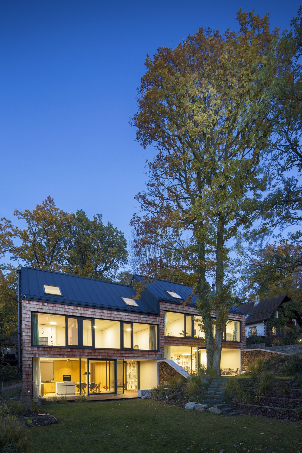 Architekti.sk | Dvojdom v lese, rodinné domy projekty, moderné projekty domov, navrhy