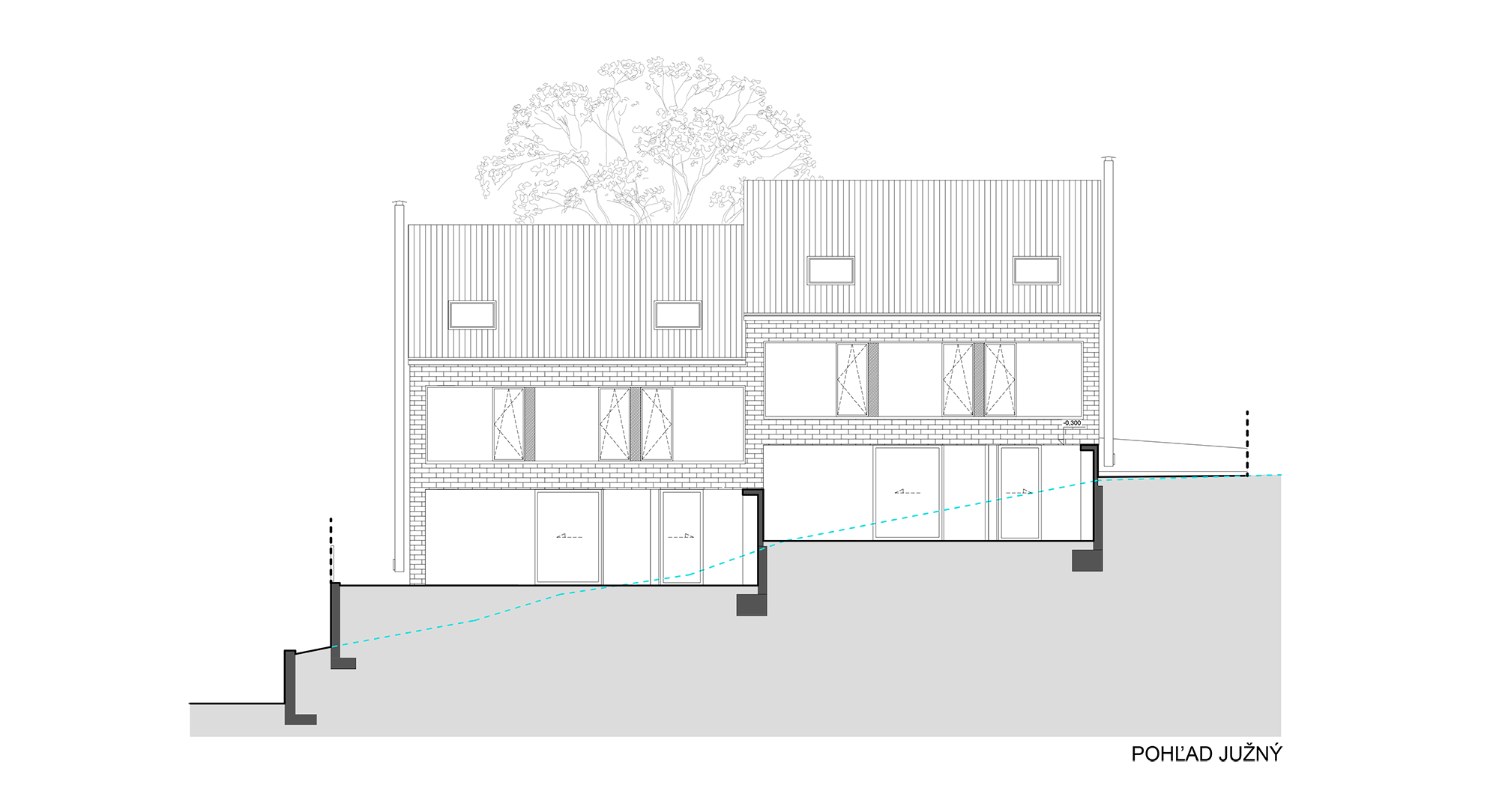 Architekti.sk | Dvojdom v lese, projekty domov s garážou, urbanizmus, interiér