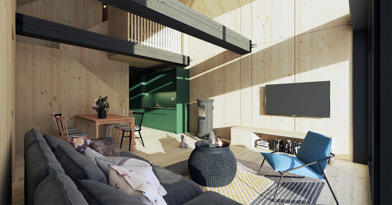 Architekti.sk | Modulárne chaty II., interiérovy dizajn, amfiteaterarchitekti Bratislava, stavby