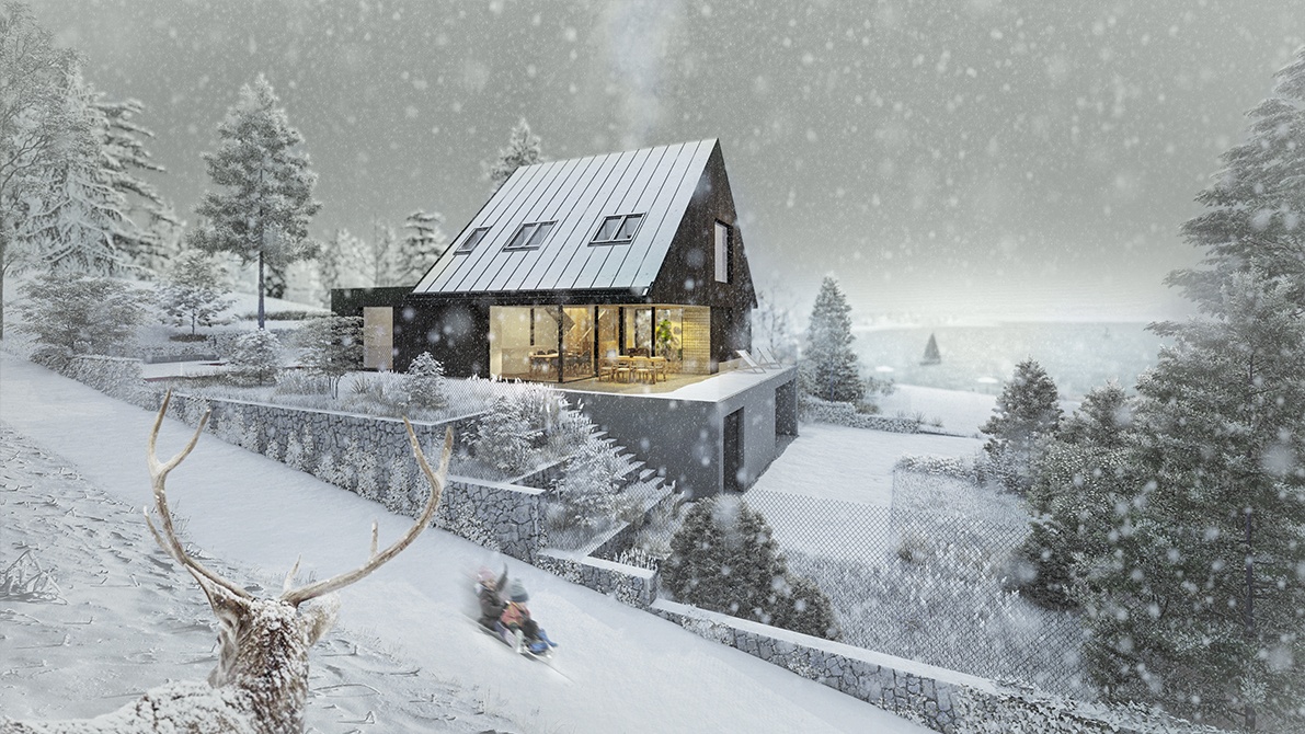 Architekti.sk | Chata pri Liptovskej Mare, domy od architektov, rodinny dom, park