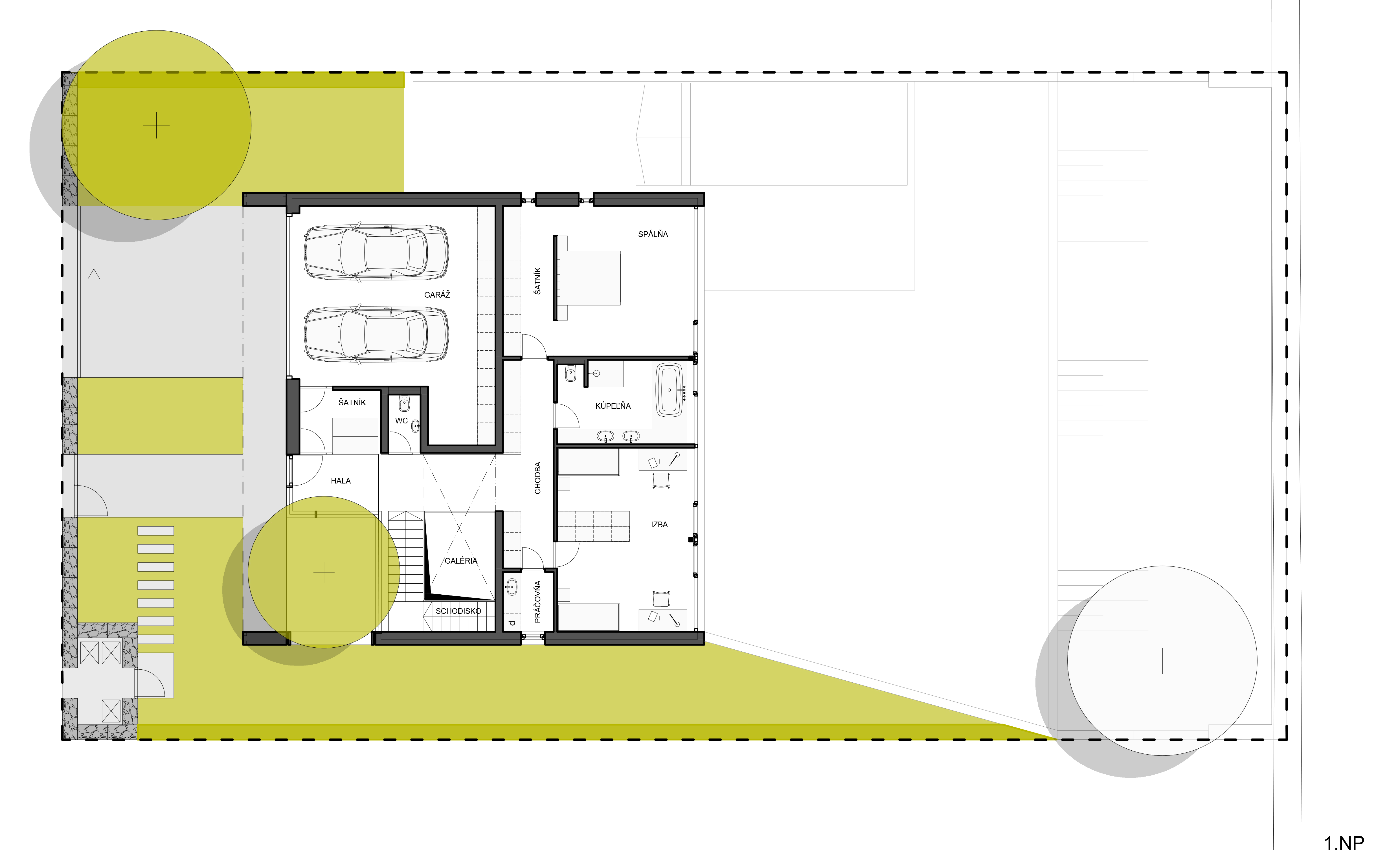 Architekti.sk | Dom v karpatoch, projekty domov s garážou, interiér, park