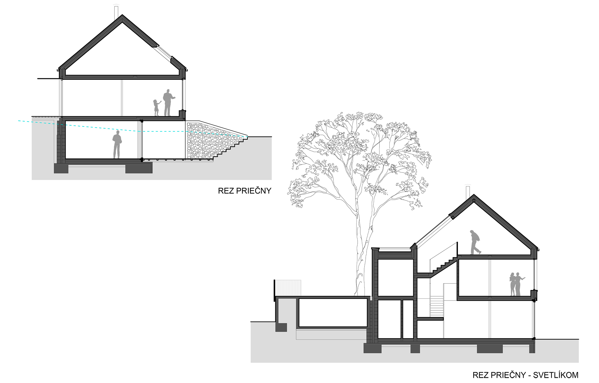 Architekti.sk | Dvojdom v lese, najlepší designarchitektonická štúdia, projekty domov s garážou, urbanizmus